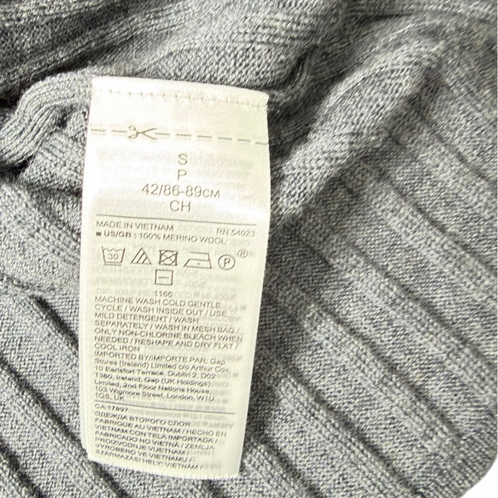 Banana Republic Merino Wool Ribbed Sweater Pullover Mock Neck Size S NEW - Picture 4 of 13